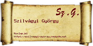 Szilvágyi György névjegykártya