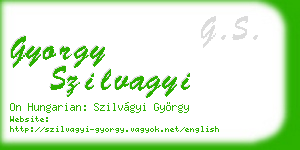 gyorgy szilvagyi business card